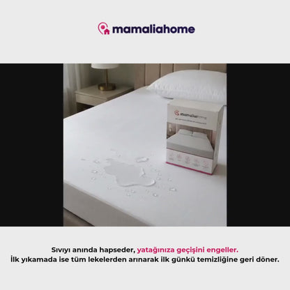 Mamaliahome Premium Sıvı Geçirmez Yatak Koruyucu Alez | Ultra Sessiz, Nefes Alan, Full Kenar Lastikli Mikrofiber