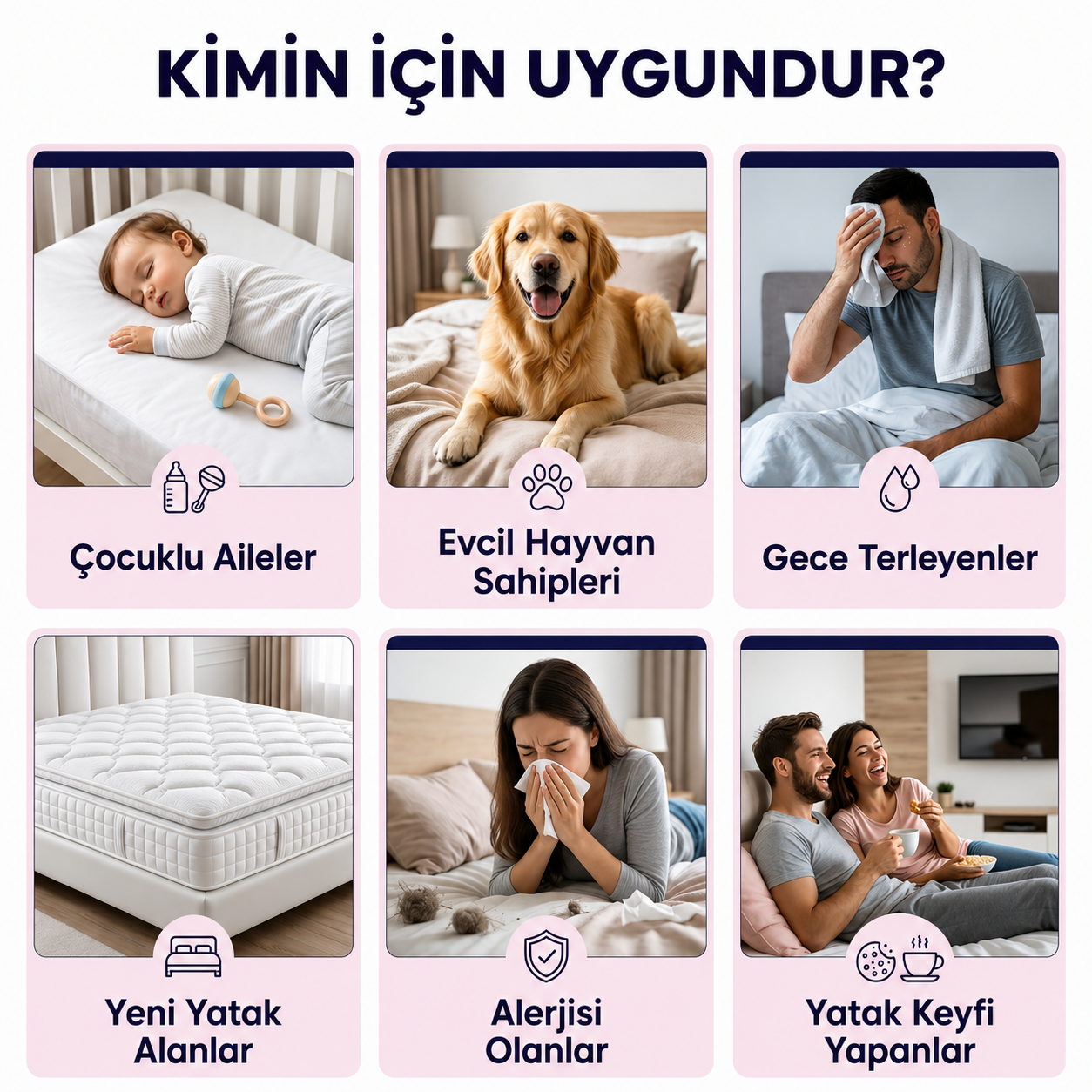 Mamaliahome Premium Sıvı Geçirmez Yatak Koruyucu Alez | Ultra Sessiz, Nefes Alan, Full Kenar Lastikli Mikrofiber